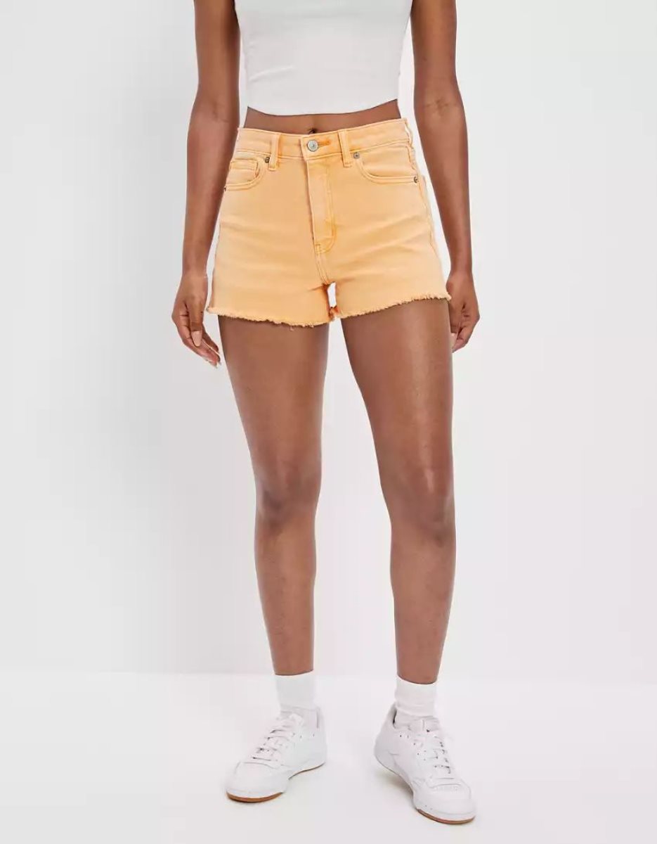 Shorts American Eagle AE Stretch Twill Mom Orange Femme | BSZ-41104173